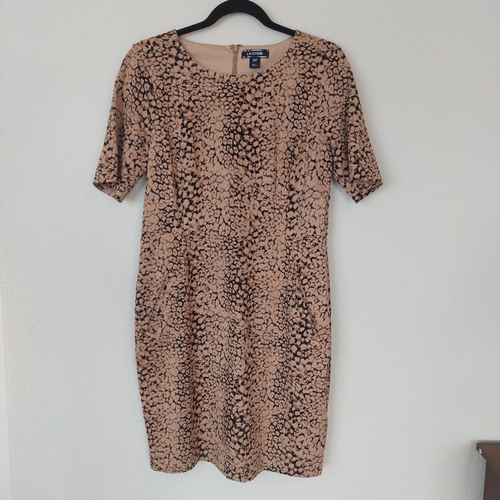 Land's End Animal Print Dress Size 10‎ Petite